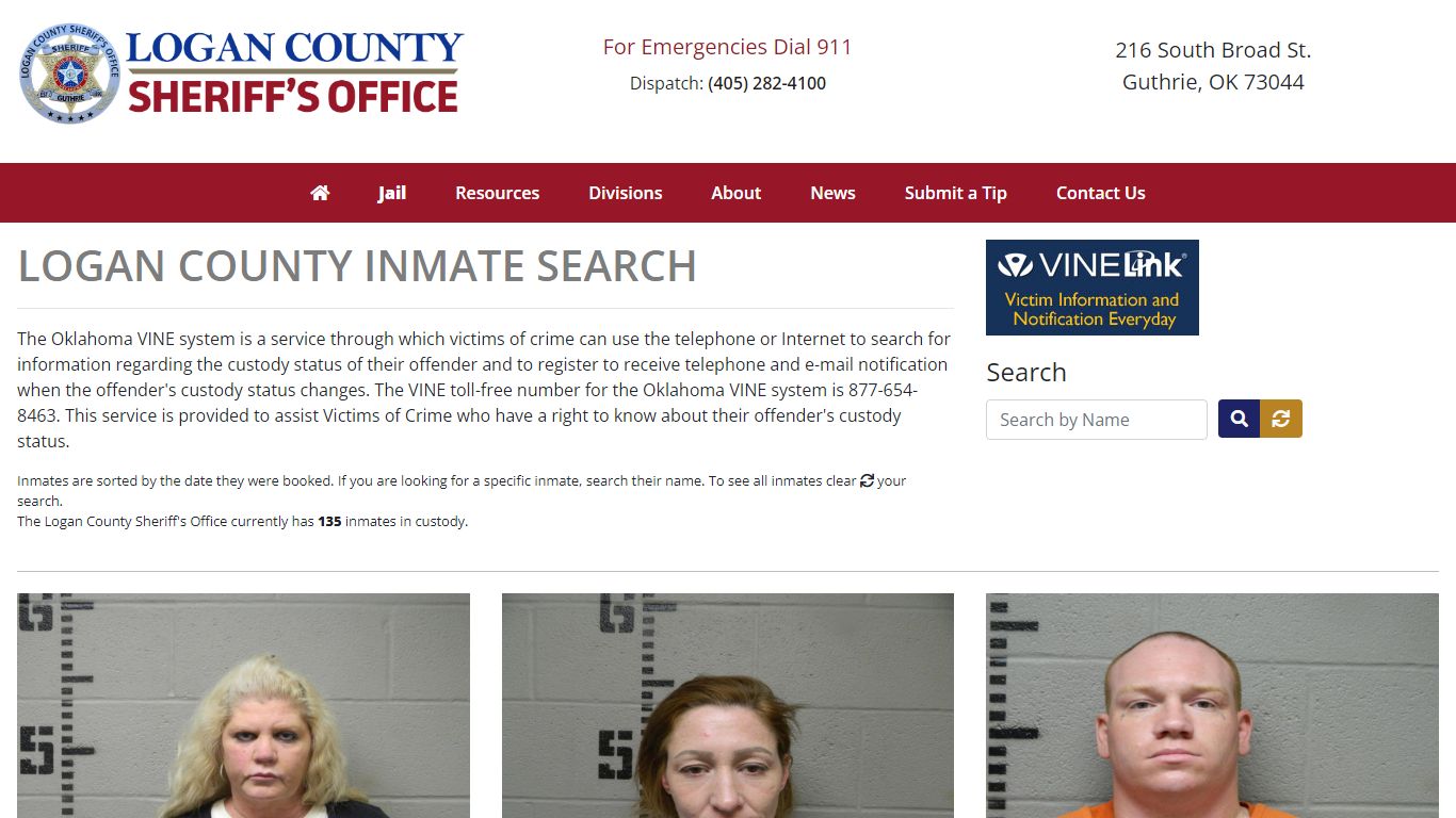 Inmate Search - Logan County Sheriff's Office
